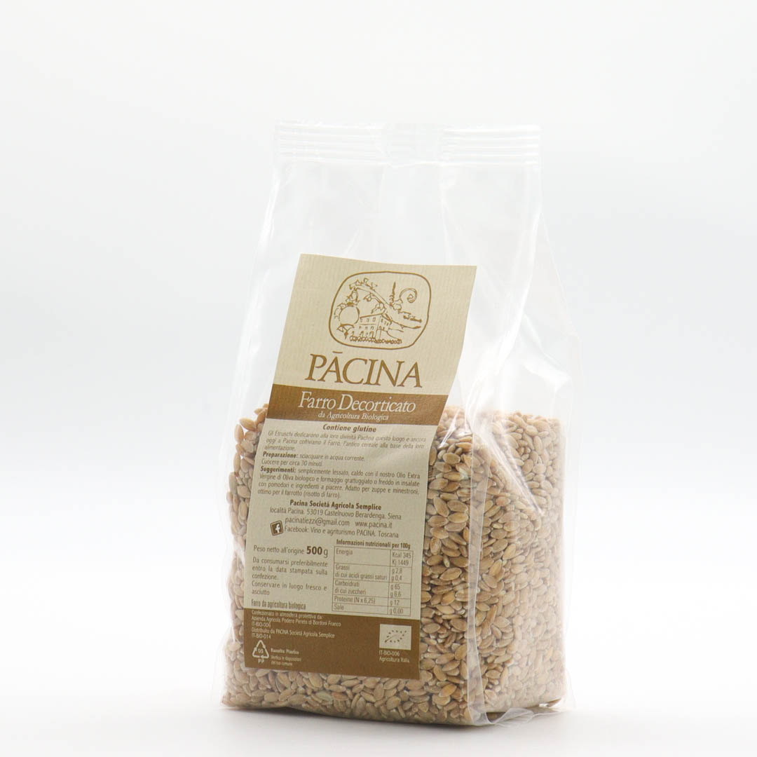 Pacina / 【スペルト小麦(玄麦)】Farro Decorticato (500g) (パーチナ / ファッロ デコルティカート)【麦】
