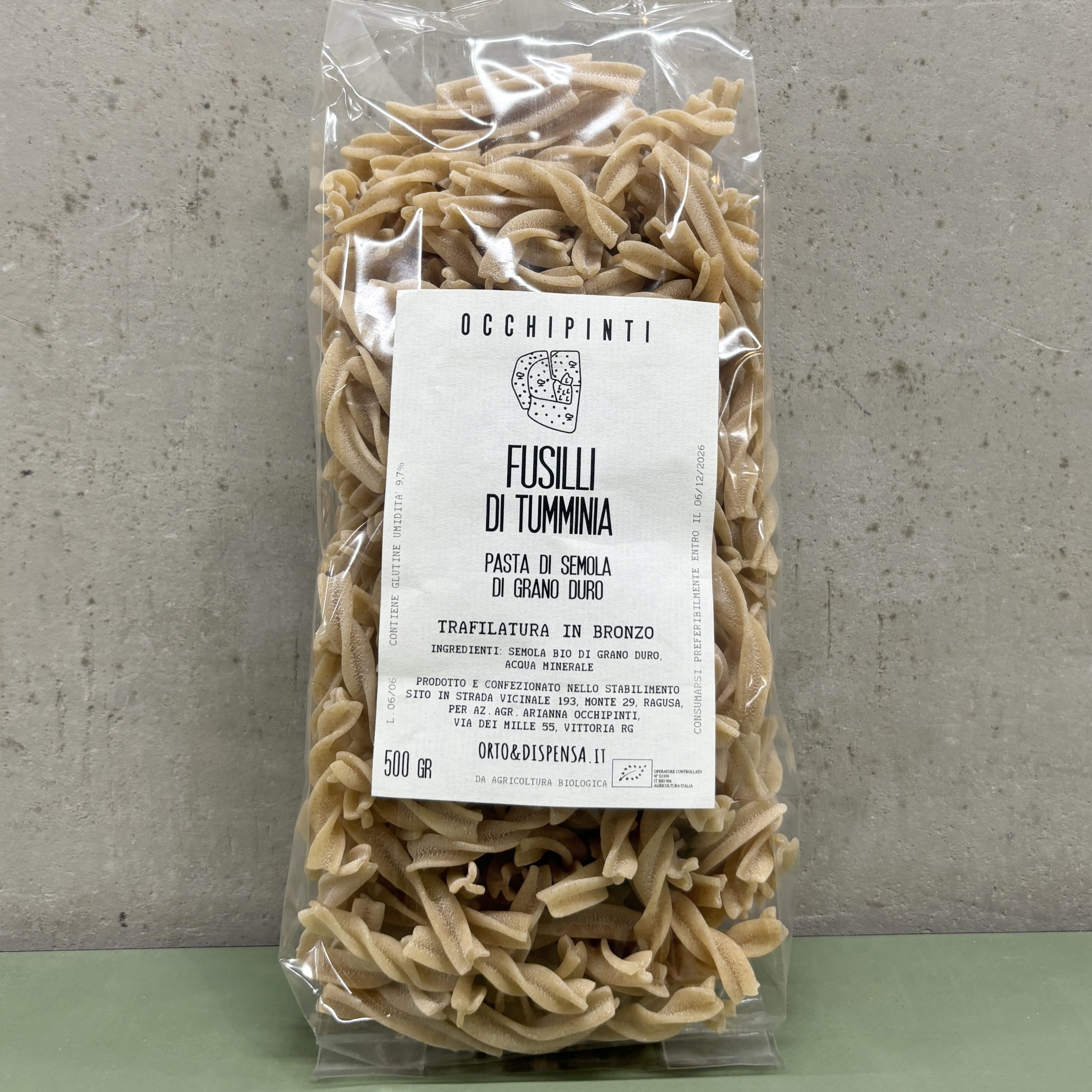 【10月中旬～出荷開始予定】Arianna Occhipinti / Fusilli (500g) (アリアンナ オッキピンティ / フジッリ)【パスタ】